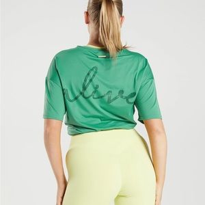 TAN Whitney Simmons Gymshark oversized T